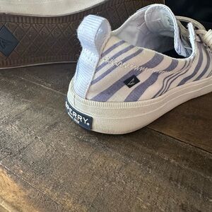 Sperry Light Blue Striped Sneakers